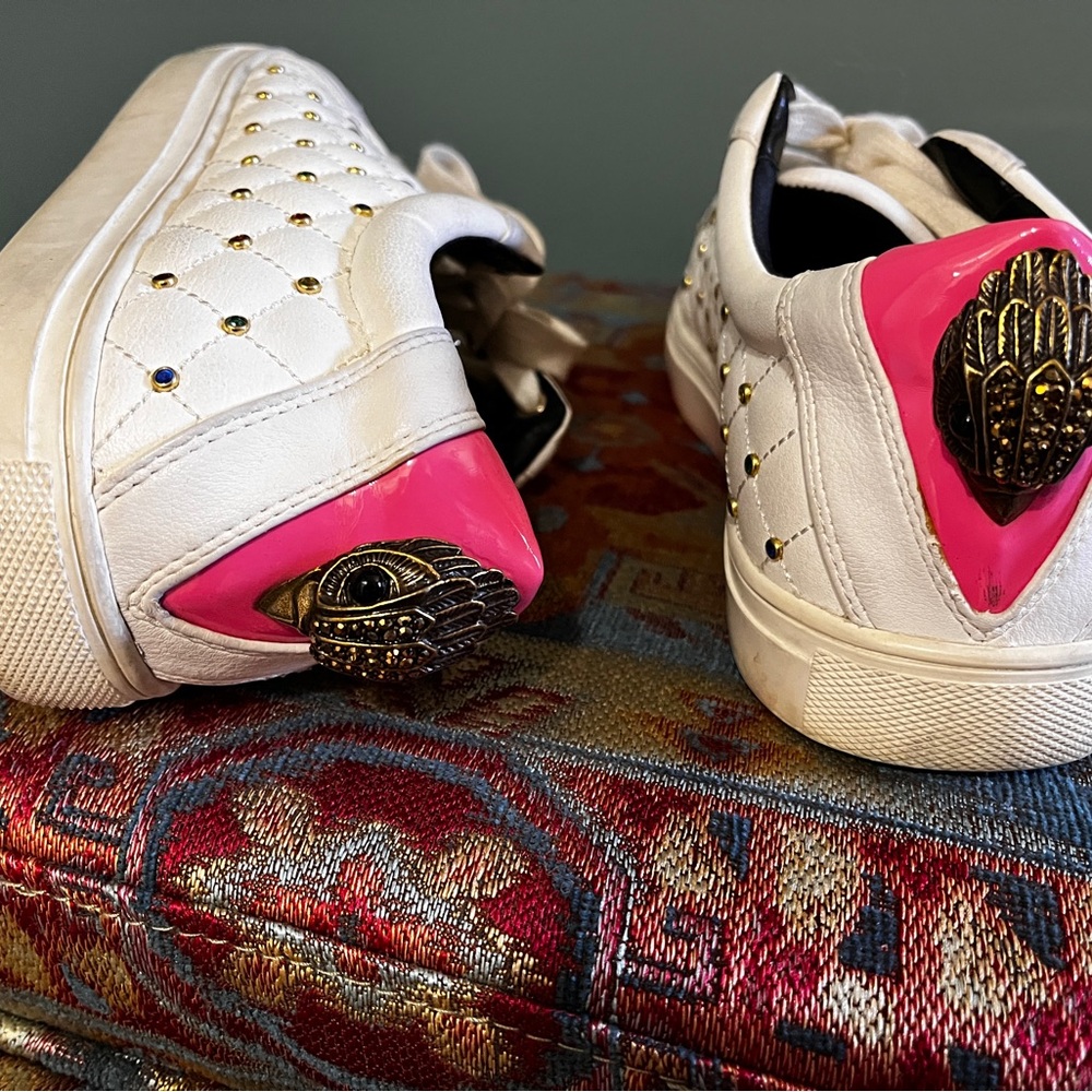 Kurt Geiger White and Pink Sneakers
